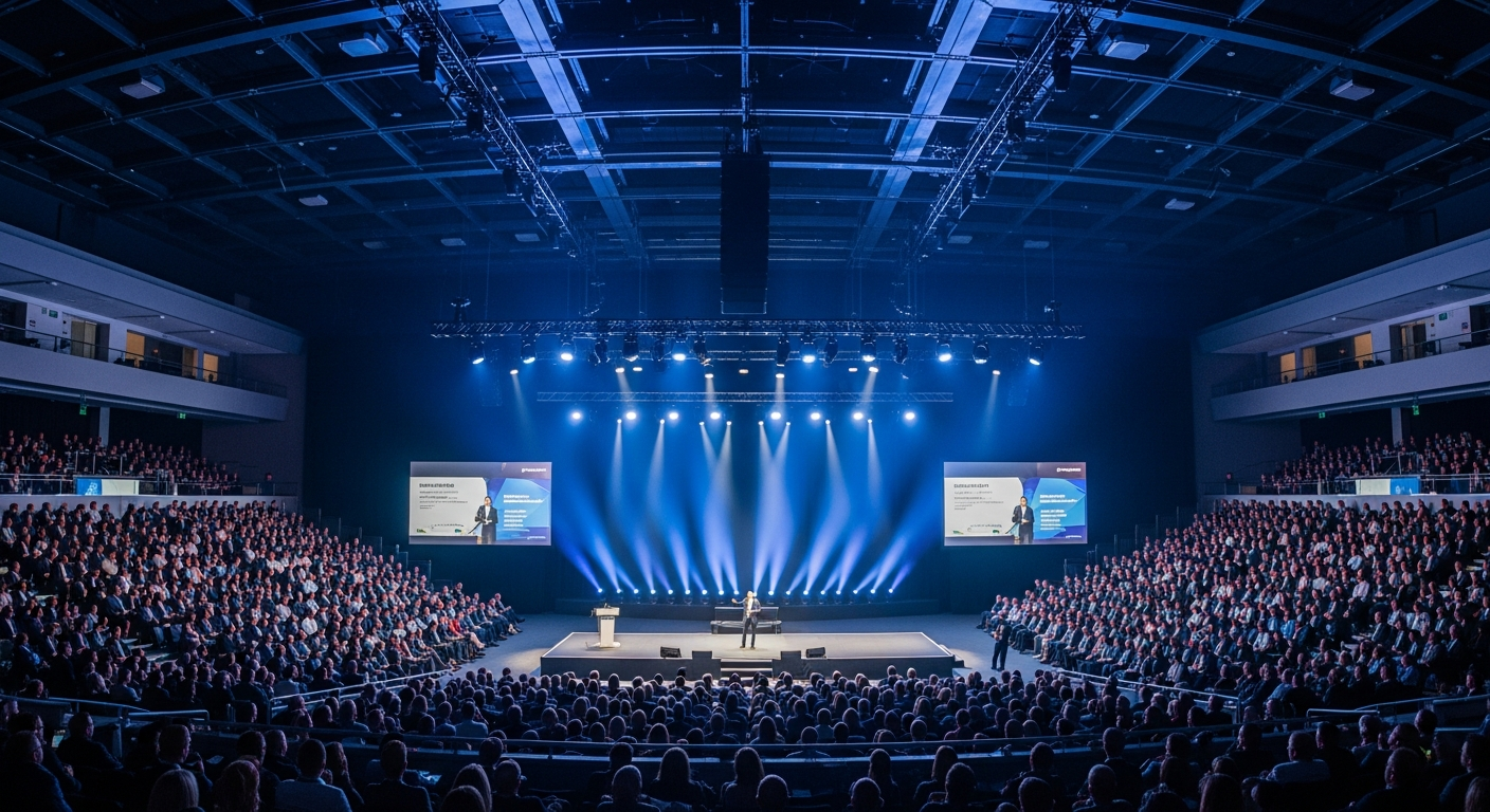 Steve Lowisz delivering a keynote on stage