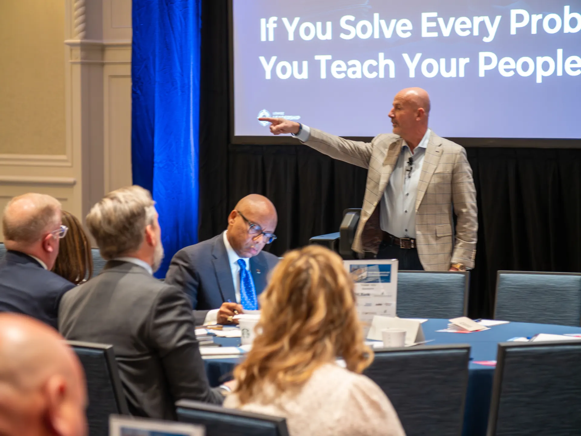 Steve Lowisz making a key point during keynote